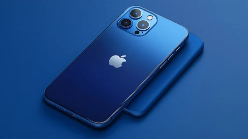 iPhone 13 Pro in Sierra Blue with triple camera system.