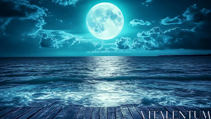 Moonrise tide casting silver fire across dreaming sea.