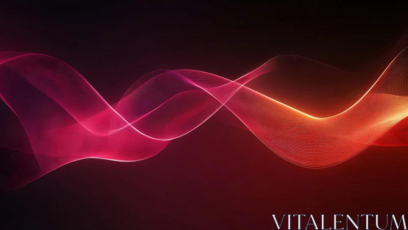 Glowing crimson light waves on deep gradient backdrop.