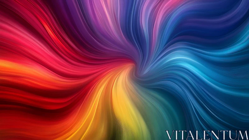 Multicolor radial fluid waveforms with fine linear texture field