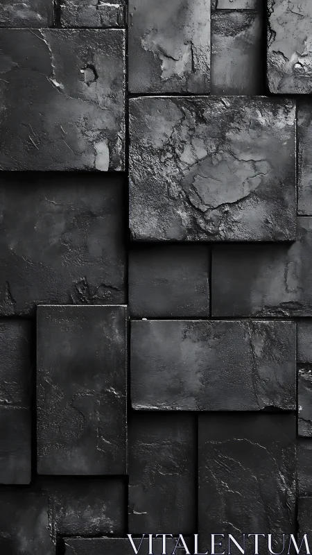 Charcoal slate wall texture with overlapping matte panels.