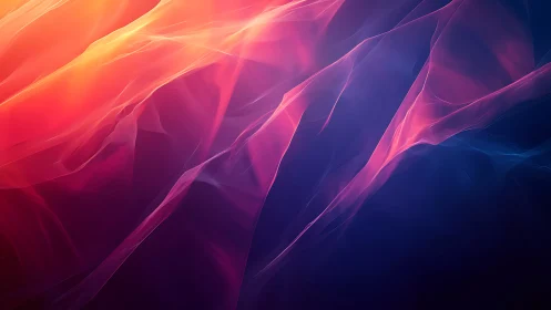 Layered luminous gradients form translucent wave-like spectral planes