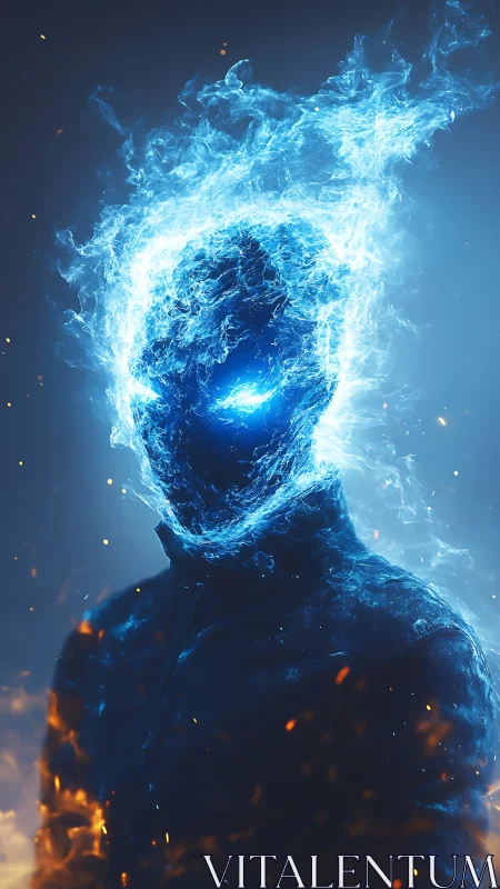 Starlit ember phantom with a swirling blue plasma crown.