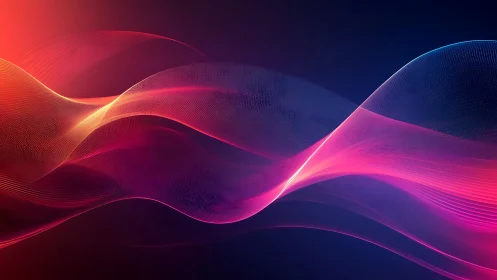 Soft neon waves drifting through a dreamy digital twilight.