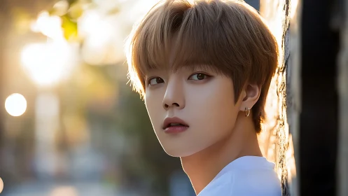 Soft backlit portrait with shallow depth and smooth digital rendering