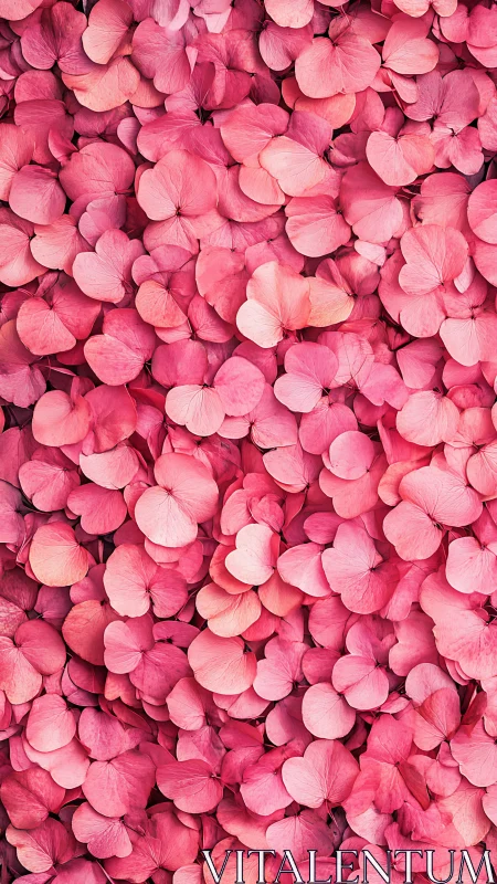 Volumetric Pink Petal Composition: Dense Layered Arrangement with Tonal Gradient Variation