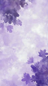 Ethereal Purple Floral Composition with Atmospheric Bokeh Gradation.