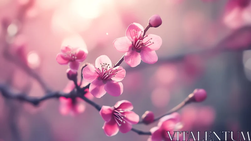 Cherry Blossoms in Soft Focus Beauty.
