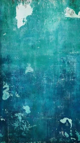 Textured teal grunge wall evokes weathered, coastal calm.