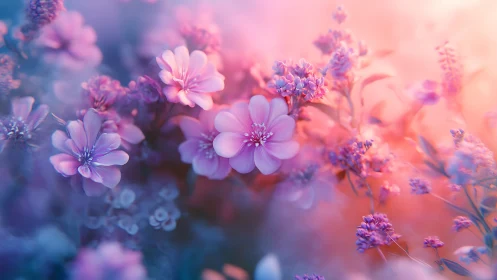 Petals Dance Through Rose-Tinged Dream.