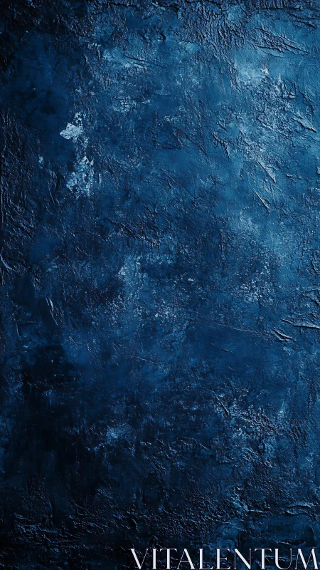 Dark blue textured surface exhibits dense rough patterns