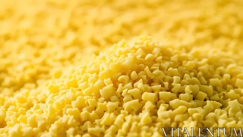 Tiny yellow pasta shapes form a soft textured mound.