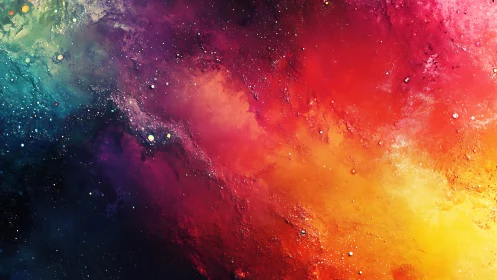 Stellar pigments collide in a nebular storm of molten color