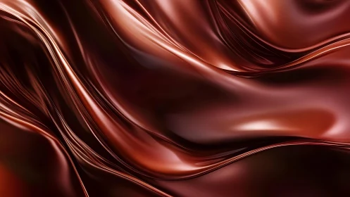 Shiny Chocolate Silk Abstract Background with Fluid Motion Style.