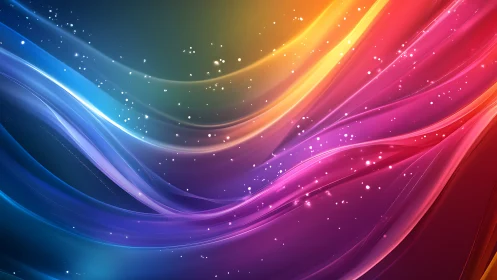 Color currents drift like cosmic ribbons through starlit space