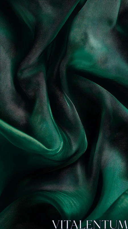 Microscopic teal textile folds with sculpted specular highlights.