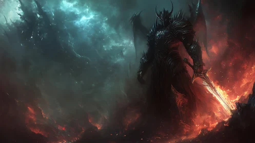 Shadowforged warlord carves burning rift through stormfire