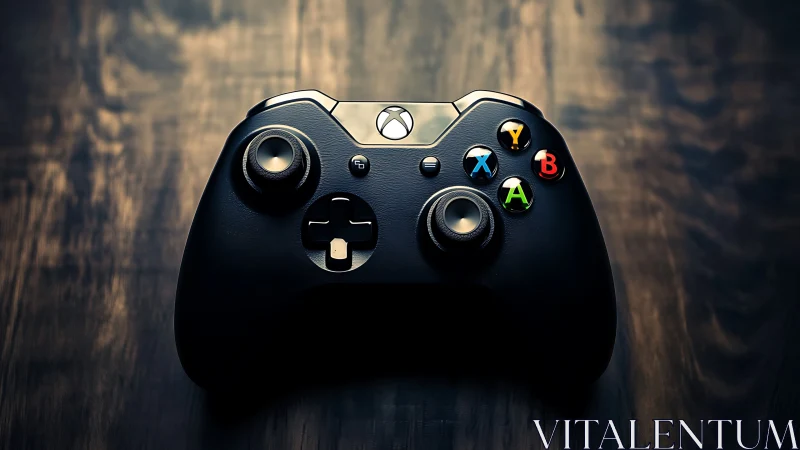 Xbox Wireless Controller on Weathered Surface.