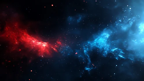 Bipolar red and blue nebular clouds form opposing plasma streams