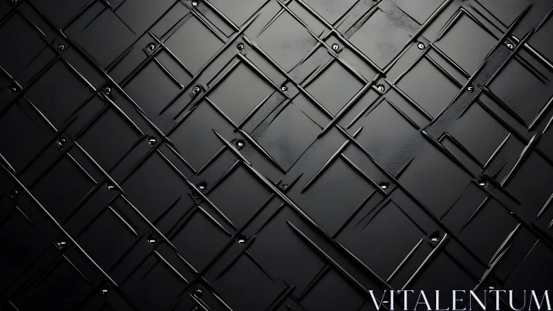 Black geometric grid texture shows overlapping glossy lines