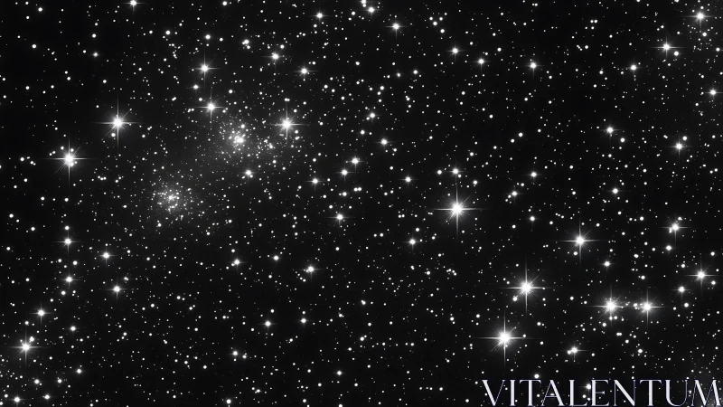 Dense stellar field with clustered luminosity gradients mapped.