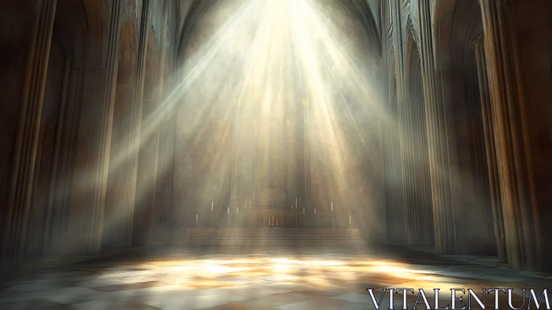 Cathedral sunbeams spill like quiet music across stone.