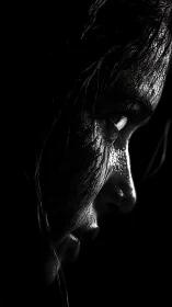 Gleaming side profile carved from darkness and resolve.