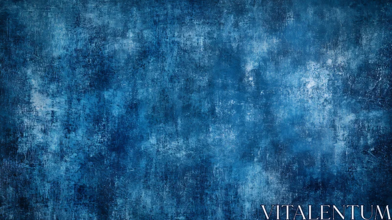 Deep textured blue grunge backdrop evokes moody quiet calm