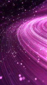 Velvet cosmic stream of sparkling violet stardust curves softly.