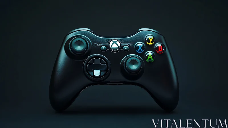 Xbox 360 Wireless Controller with Glowing Details.