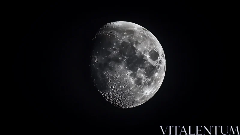 Lunar terminator detail with high-contrast crater topology.