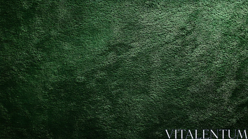 Textured green fabric surface shows dense directional fibers