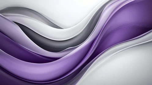 Gentle purple waves flowing through soft silver light.