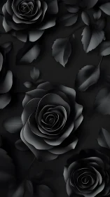 Black Roses. Monochromatic floral study with sculptural depth.
