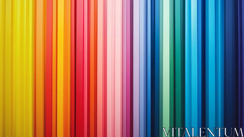 Vertical spectrum bars create ordered rainbow color gradient