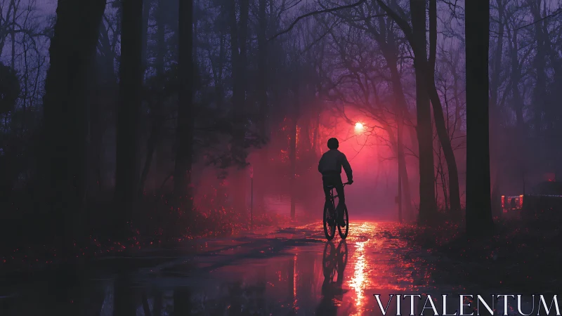 Midnight Rider: Cycling Through Crimson Dreams.