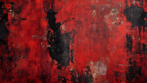 Distressed Red and Black Abstract Texture with Grunge Style.