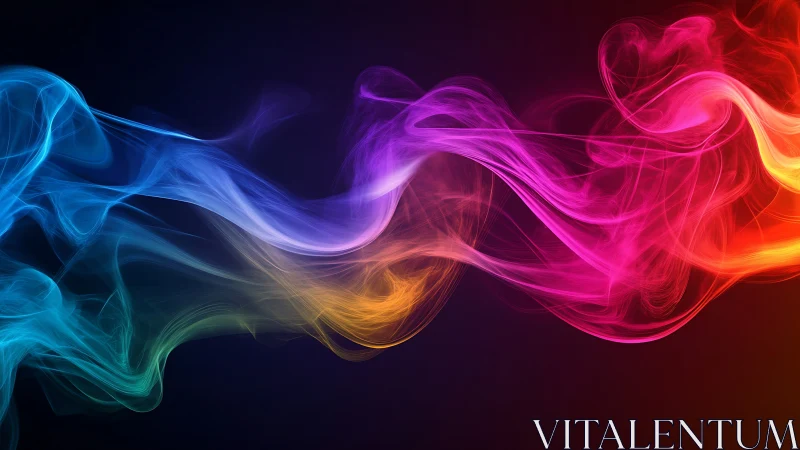 Radiant ribbons of colorful light dance across the dark