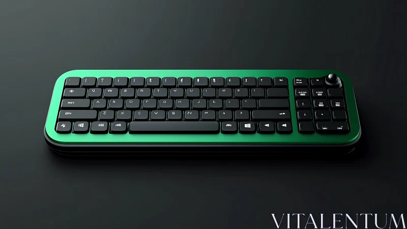 Neon-Edged Mechanical Keyboard with Mint Accents.