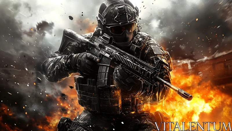 Firestorm Vanguard charging through shrapnel-kissed chaos.