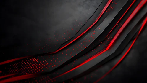 Sleek black and red abstract background with layered geometric lines.
