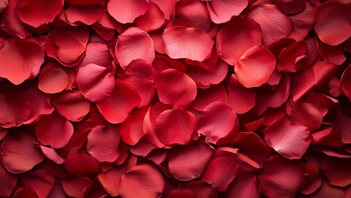 Red Rose Petals Layered in Intimate Depth.