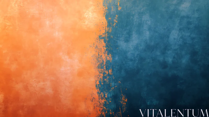 Vibrant orange and teal textures divide shared abstract field