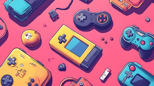 Retro Gaming Arsenal Meets Neon Dreams.