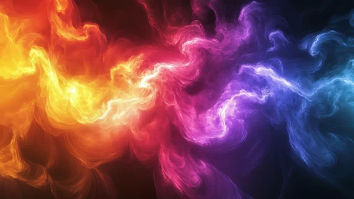 Luminous Fluid Waves: Dynamic Color Spectrum Gradient