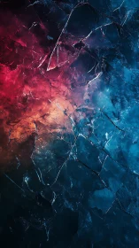 Shattered nebulae collide on frozen glass of cosmic night.