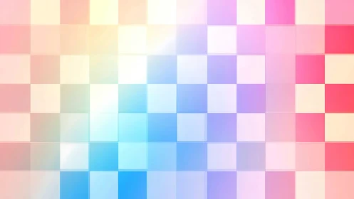 Pastel pixel sunrise drifting across a luminous gridscape.