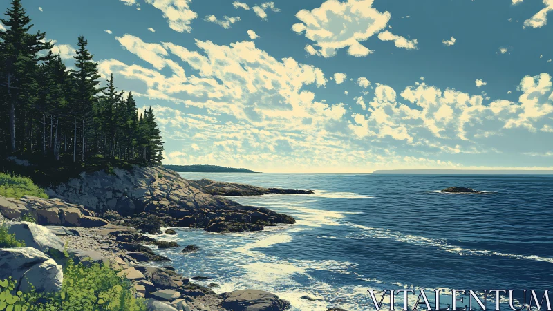 Coastal Cliffs Meet Cerulean Dreams.