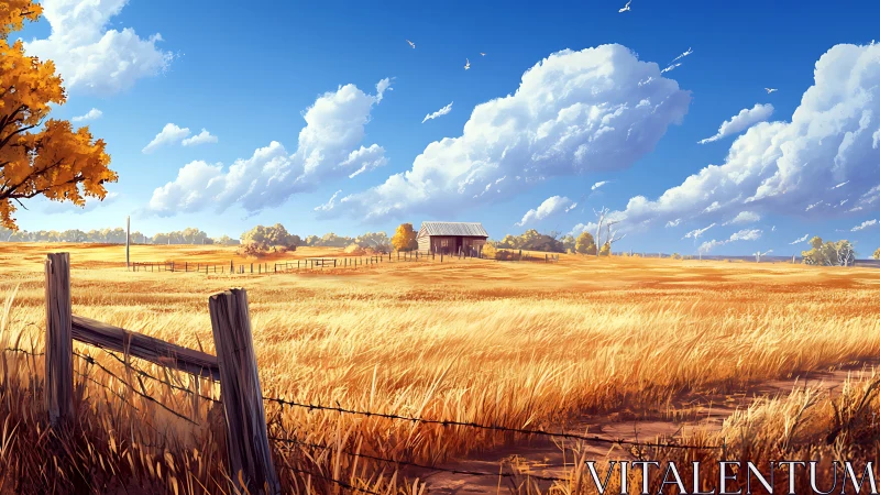 Golden prairie daydreams beneath a wide open sky.