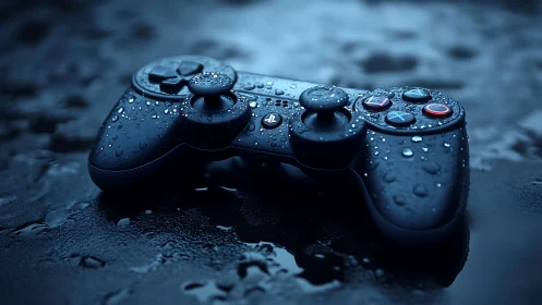 Rainfall-Kissed Controller Commands the Digital Storm